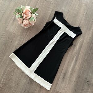 Y2K XOXO Black & White T Stripe Classic A Line Dress